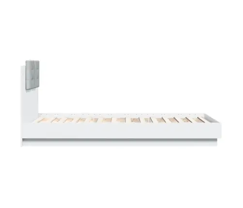 Voodiraam Peatsiga, Valge, 90 X 190 cm Tehispuit