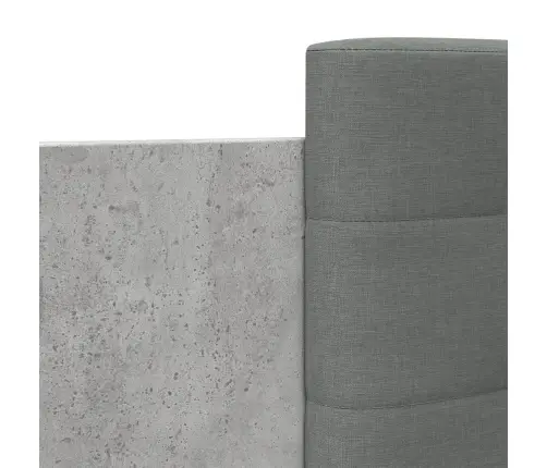 Gultas Rāmis Ar Galvgali, Pelēks, 90X190 Cm, Inženierijas Koks Vidaxl