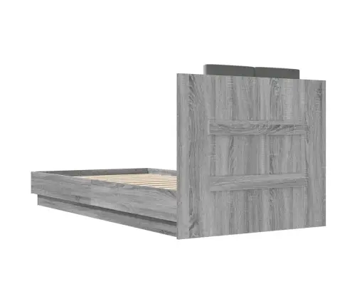 Voodiraam Peatsiga, Hall Sonoma Tamm, 90 X 190 cm Tehispuit