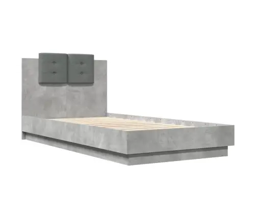 Lovos Rėmas Su Galvūgaliu, Betono, 75X190cm Apdirbta Mediena