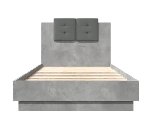 Lovos Rėmas Su Galvūgaliu, Betono, 75X190cm Apdirbta Mediena