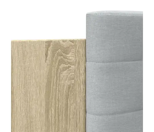 Gultas Rāmis Ar Galvgali Un Led, Koka Krāsa, 135X190 Cm Vidaxl