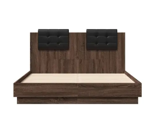 Lovos Rėmas Su Galvūgaliu Ir Led, Rudas Ąžuolo, 120X190Cm