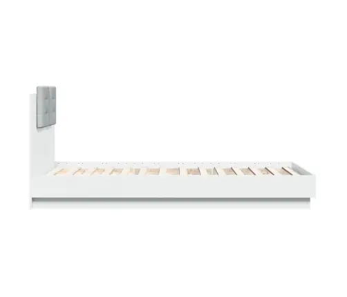 Voodiraam Peatsi Ja Led-Tuledega, Valge, 90 X 190 Cm