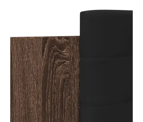 Voodiraam Peatsi Ja Led-Tuledega, Pruun Tamm, 90X190 Cm