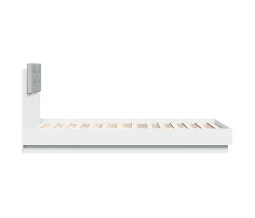 Lovos Rėmas Su Galvūgaliu Ir Led Lemputėmis, Baltas, 75X190Cm