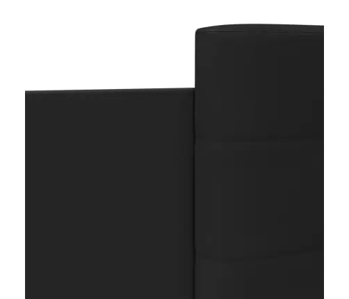Gultas Rāmis Ar Galvgali Un Led, Melns, 75X190 Cm Vidaxl