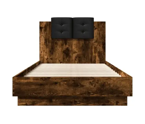 Lovos Rėmas Su Galvūgaliu Ir Led Lemputėmis, Dūminis, 75X190Cm