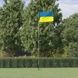 Ukraina Lipp Ja Lipumast, 5,55 M, Alumiinium