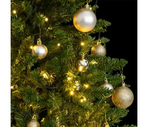 Mākslīgā Ziemassvētku Egle, Bumbiņu Komplekts, 150 Cm, 150 Led Vidaxl
