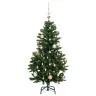 Mākslīgā Ziemassvētku Egle, Bumbiņu Komplekts, 150 Cm, 150 Led Vidaxl