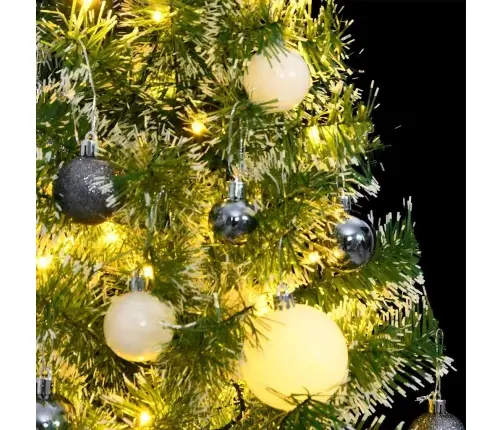 Dirbtinė Kalėdų Eglutė Su 150 Led, Žaisliukais Ir Sniegu, 120Cm