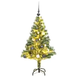 Dirbtinė Kalėdų Eglutė Su 150 Led, Žaisliukais Ir Sniegu, 150Cm
