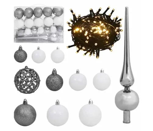 Kunstkuusk, 150 Ledi, Kuulide Ja Lumiste Okstega, 150 Cm