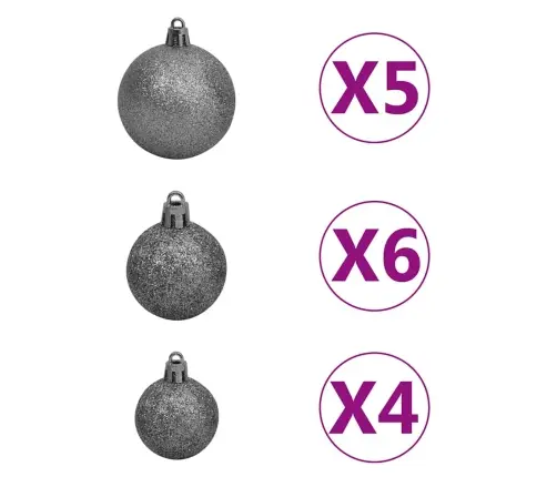 Kalėdų Eglutė Su Šarnyrinėmis Šakomis/Led/Žaisliukais, 150Cm Kalėdų Eglutė Su Šarnyrinėmis Šakomis/Led/Žaisliukais, 150Cm