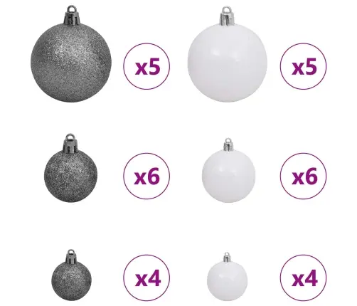 Mākslīgā Ziemassvētku Eglīte 68 X 68 X 120 Cm Pvc Un Metāls Vidaxl