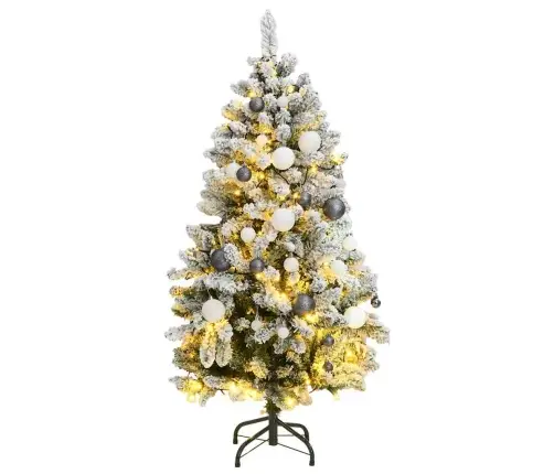 Mākslīgā Ziemassvētku Egle, Bumbiņu Komplekts, 120 Cm, 150 Led Vidaxl