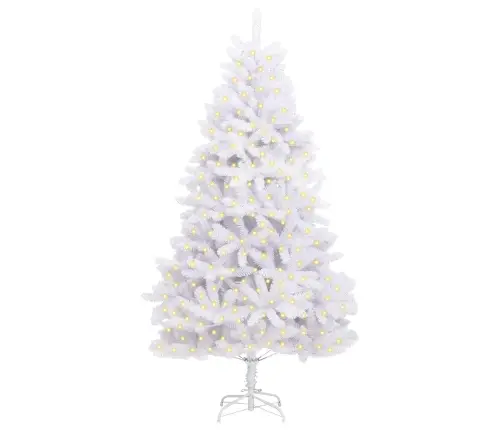Mākslīgā Ziemassvētku Eglīte Balts 240 Cm Pvc Un Metāls Vidaxl