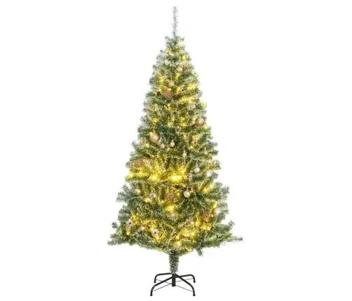 Kunstkuusk 300 Ledi, Jõulukuulide Ja Lumiste Okstega, 240 Cm Kunstkuusk 300 Ledi, Jõulukuulide Ja Lumiste Okstega, 240 Cm