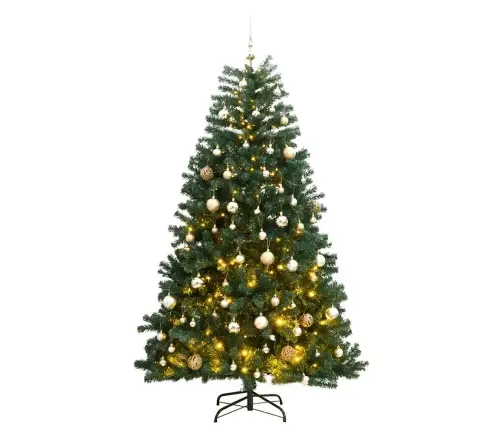 Mākslīgā Ziemassvētku Egle, Bumbiņu Komplekts, 180 Cm, 300 Led Vidaxl