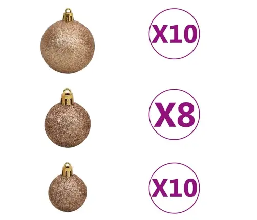 Mākslīgā Ziemassvētku Egle, Bumbiņu Komplekts, 300 Cm, 300 Led Vidaxl