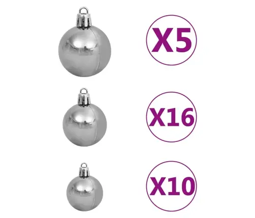 Dirbtinė Kalėdų Eglutė Su 300 Led/Žaisliukais Ir Sniegu, 210Cm