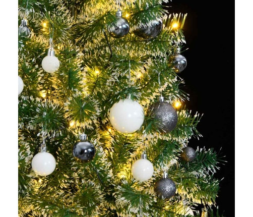 Kunstkuusk 300 Ledi, Jõulukuulide Ja Lumiste Okstega, 240 Cm
