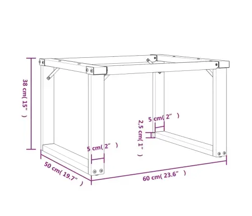 Kohvilaua Jalad, O-Raam, 60X50X38 cm Teras
