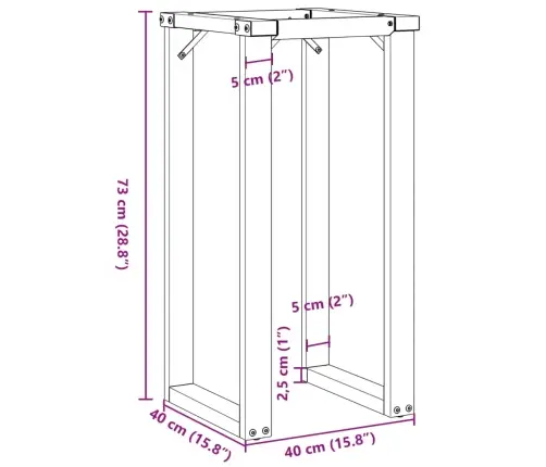 Galda Kājas, 40X40X73 Cm, O-Formas Rāmis, Tērauds Vidaxl