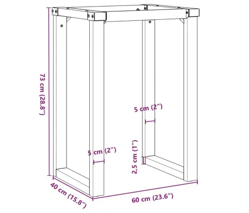 Söögilaua Jalad, O-Raam, 60 X 40 X 73 cm Teras