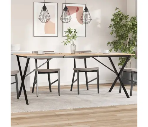 Valgomojo Stalo Kojos, 180X80X73cm Plieninis, X Formos Rėmas