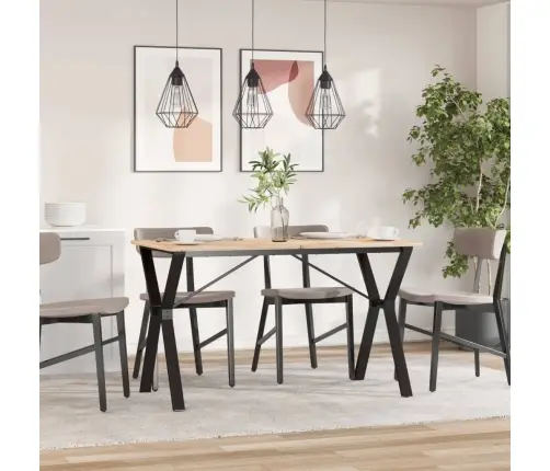 Valgomojo Stalo Kojos, 120X60X73cm Plieninis, Y Formos Rėmas