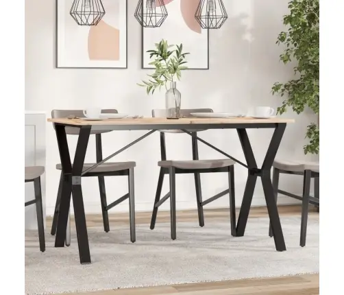 Valgomojo Stalo Kojos, 120X60X73cm Plieninis, Y Formos Rėmas