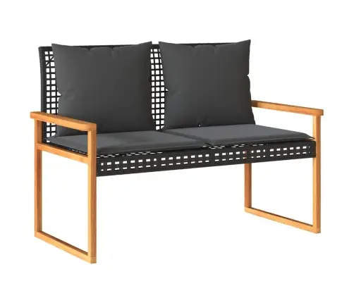 4-Daļīgs Dārza Mēbeļu Komplekts, Melna Pe Rotangpalma Vidaxl