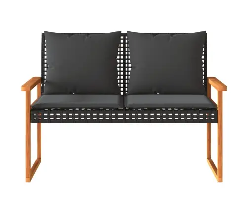 4-Daļīgs Dārza Mēbeļu Komplekts, Melna Pe Rotangpalma Vidaxl