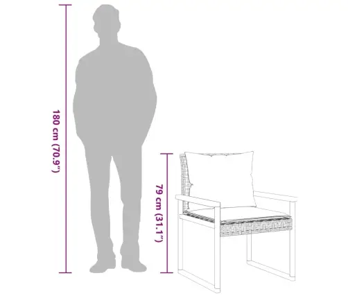 Bistro Komplektas Su Pagalvėlėmis, 3 Dalių, Smėlio, Poliratanas