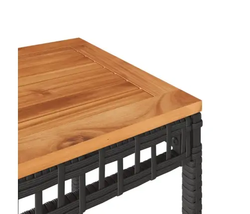 3-Osaline Bistrookomplekt, Must, Polürotang Ja Akaatsiapuit