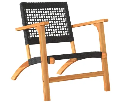 Dārza Krēsli, 2 Gab., Melna Pe Rotangpalma, Akācijas Koks Vidaxl