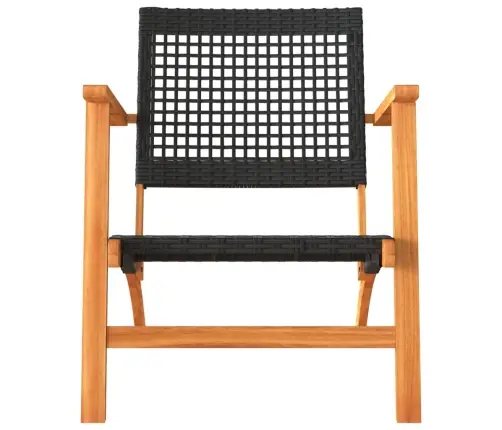 Dārza Krēsli, 2 Gab., Melna Pe Rotangpalma, Akācijas Koks Vidaxl