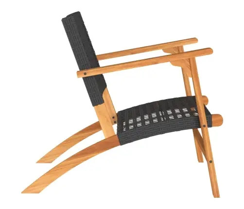 Dārza Krēsli, 2 Gab., Melna Pe Rotangpalma, Akācijas Koks Vidaxl