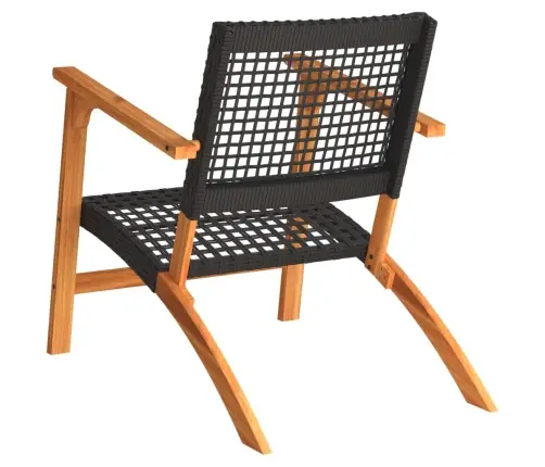 Dārza Krēsli, 2 Gab., Melna Pe Rotangpalma, Akācijas Koks Vidaxl
