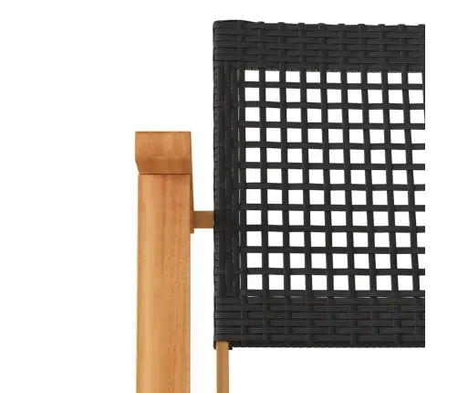 Dārza Krēsli, 2 Gab., Melna Pe Rotangpalma, Akācijas Koks Vidaxl