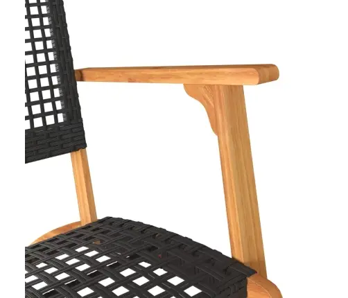 Dārza Krēsli, 2 Gab., Melna Pe Rotangpalma, Akācijas Koks Vidaxl