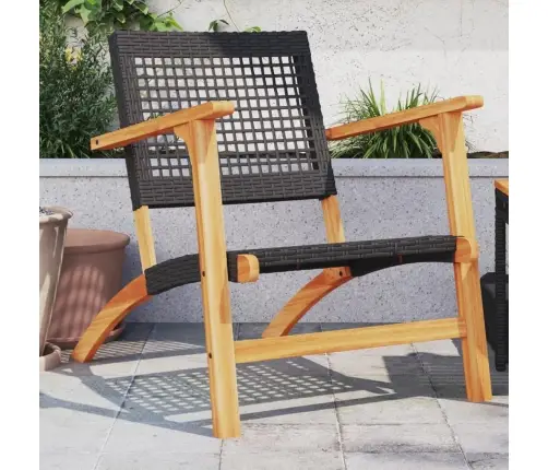 Dārza Krēsli, 2 Gab., Melna Pe Rotangpalma, Akācijas Koks Vidaxl