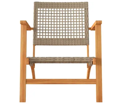 Dārza Krēsli, 2 Gab., Bēša Pe Rotangpalma, Akācijas Koks Vidaxl