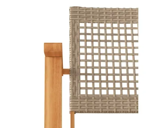 Dārza Krēsli, 2 Gab., Bēša Pe Rotangpalma, Akācijas Koks Vidaxl