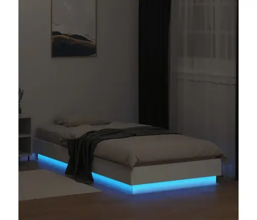 Gultas Rāmis Ar Led, Balts, 100X200 Cm Vidaxl