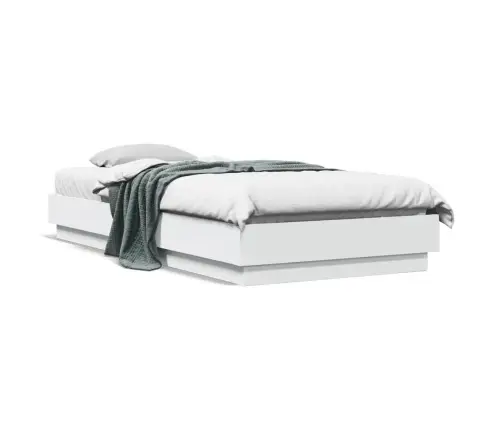 Gultas Rāmis Ar Led, Balts, 100X200 Cm Vidaxl