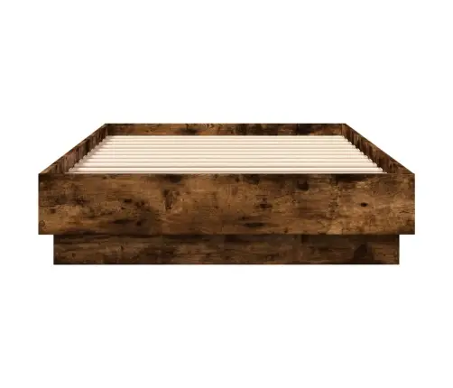 Voodiraam Led-Tuledega, Suitsutatud Tamm, 100 X 200 Cm