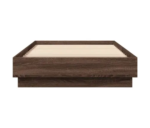 Voodiraam Led-Tuledega, Pruun Tamm, 100 X 200 Cm